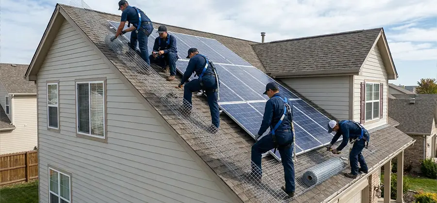 Pigeon Wire for Solar Panels in Stockbridge